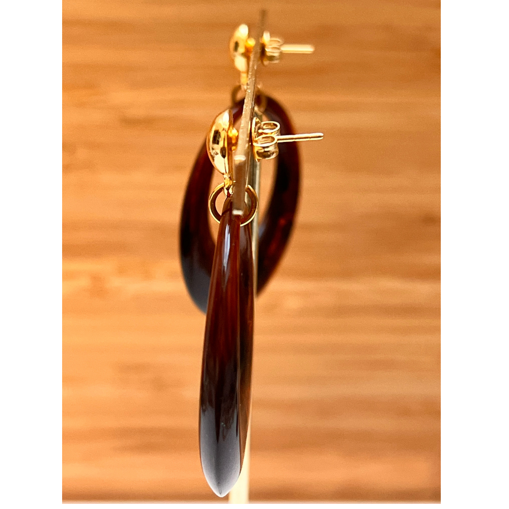 BOUCLES D'OREILLES VERONIKA finition or 24k