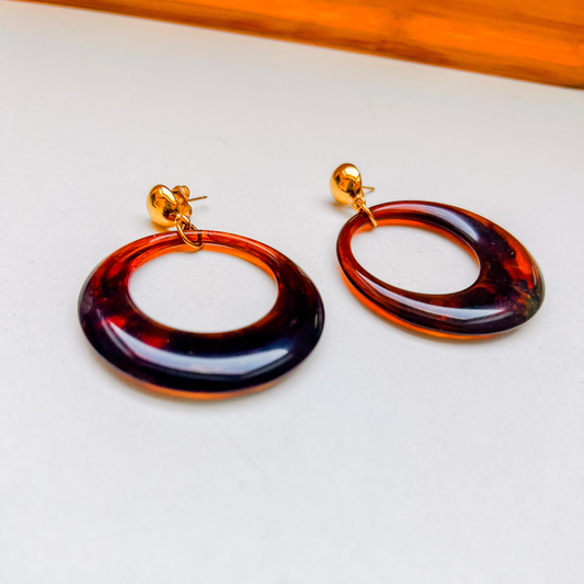 BOUCLES D'OREILLES VERONIKA finition or 24k
