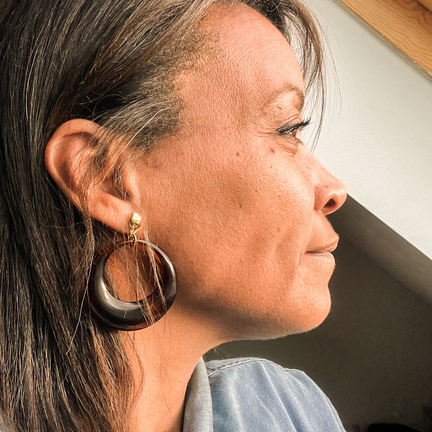 BOUCLES D'OREILLES VERONIKA finition or 24k